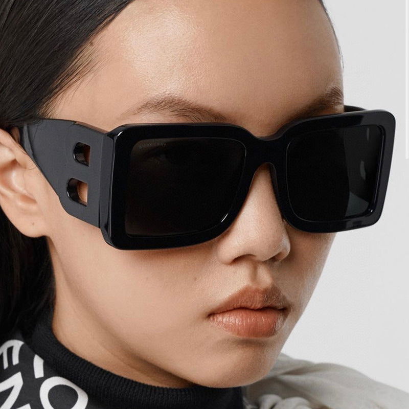 Damen Sonnenbrille Designer Luxus Brille Quadratische Übergröße Gläser Vintage