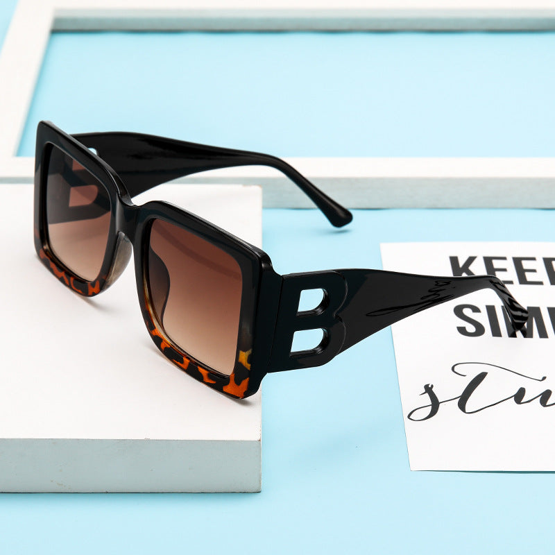 Damen Sonnenbrille Designer Luxus Brille Quadratische Übergröße Gläser Vintage