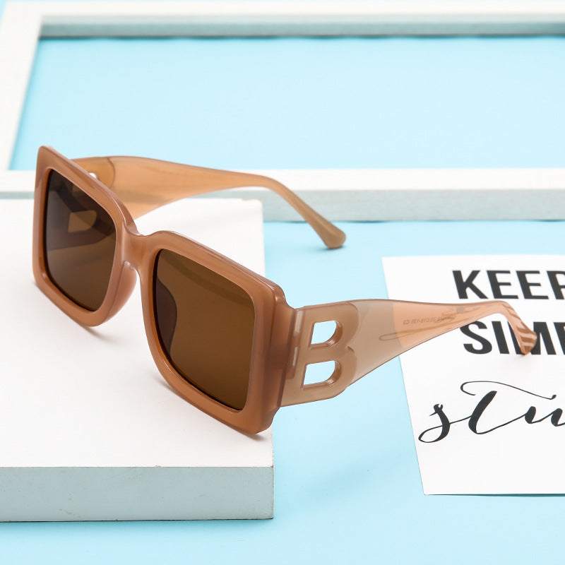 Damen Sonnenbrille Designer Luxus Brille Quadratische Übergröße Gläser Vintage