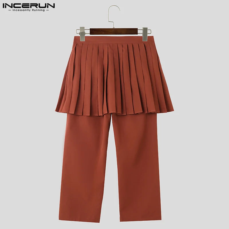 Fashion Männer Hosenrock Röcke Hose Herrenrock Kilt Schottenrock Jogger