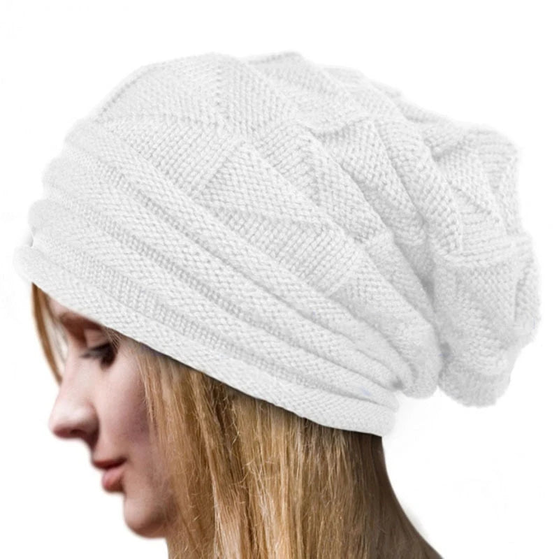 Damen Wolle Mütze Wintermütze Strickmütze Kappe Bommelmütze Pudelmütze Haube