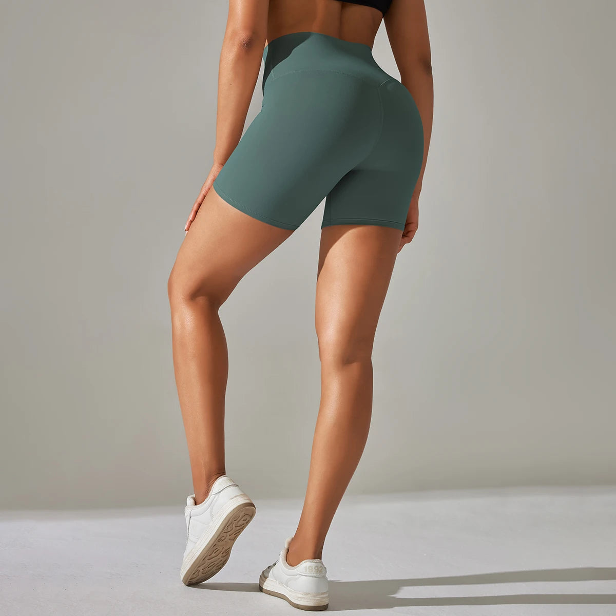 Damen Yoga Shorts hohe Taille Push-Up Damen Sport Hot Pants Fitness Gym Hotpants