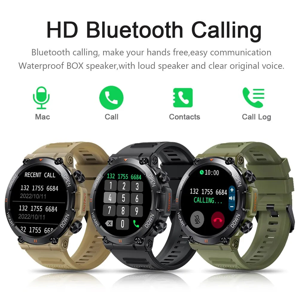 Herren Armbanduhr Digital Uhr Silber Edelstahl Quarzuhr Bluetooth Smartwatch