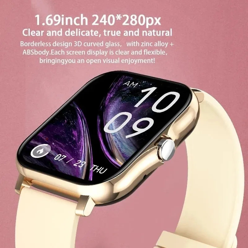 Frauen Smart Watch Männer Farbdisplay Full Touch Fitness Tracker Bluetooth Damen