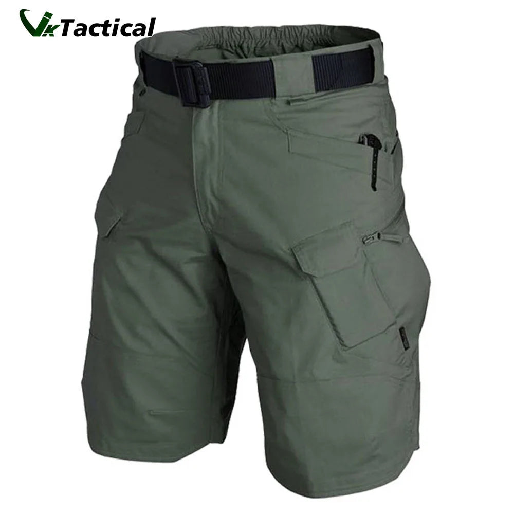 Herren knielange Shorts Bermuda Cargo Pants Vintage Casual Capri Kurze Hose