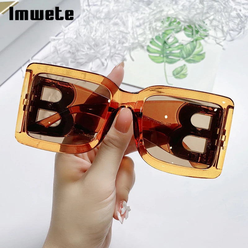 Designer Luxus Brille Sonnenbrille Damen Quadratische Übergröße Gläser Vintage