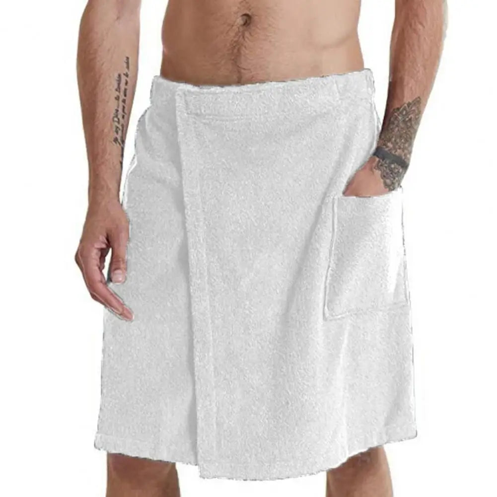 Saunatuch Herren Handtuch Saunakilt Sarong Kilt Wellness Sauna Tuch mit Tasche