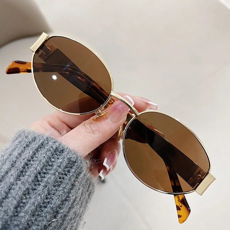 Damen Sonnenbrille Designer Luxus Brille Hexagon Gläser Vintage Piloten-Brille