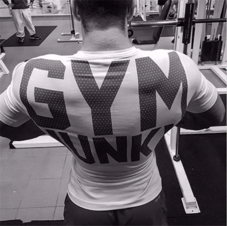 Männer Mode T Shirt Männer Tops Sommer Fitness Bodybuilding Kleidung Muscle Männlichen Shirts Baumwolle Slim Fit Tees