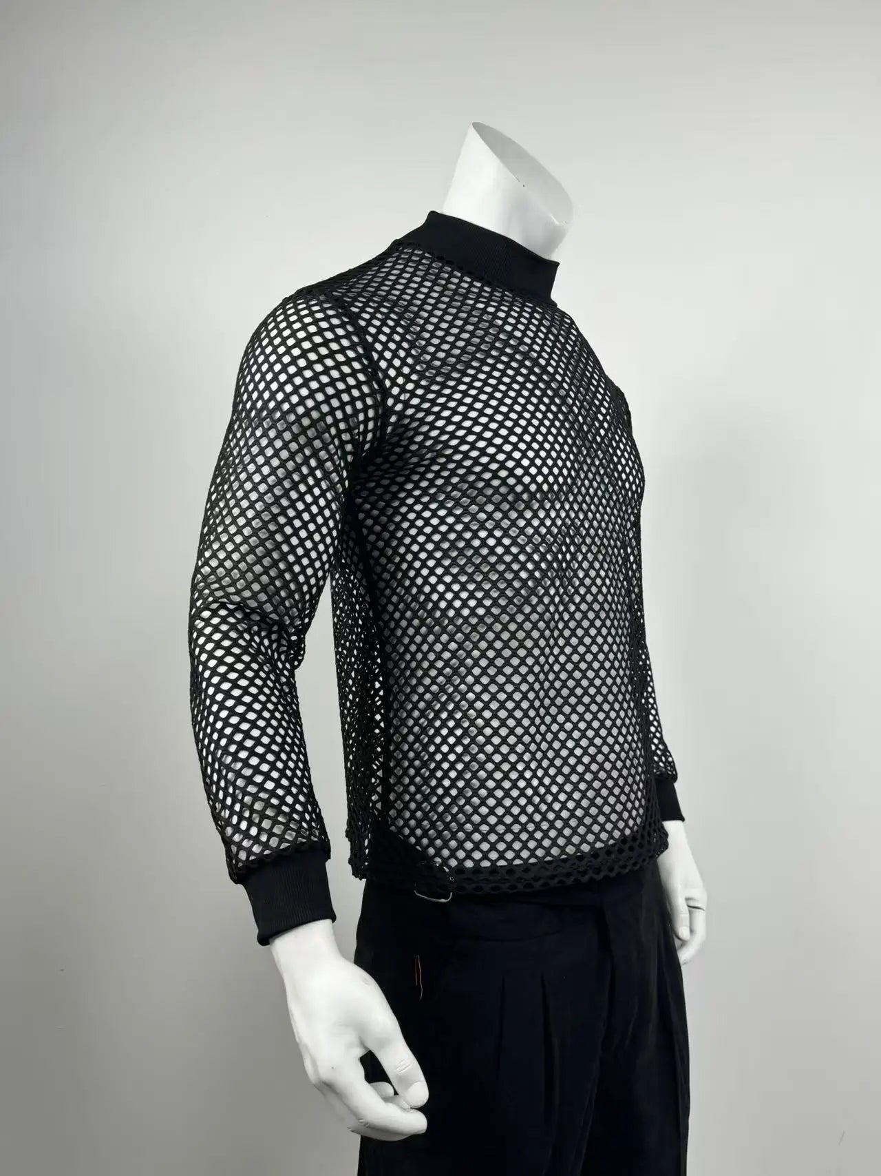 Fetisch Fashion Männer Oberteil Sexy Shirt Herren Body Hemd Transparent Clubwear