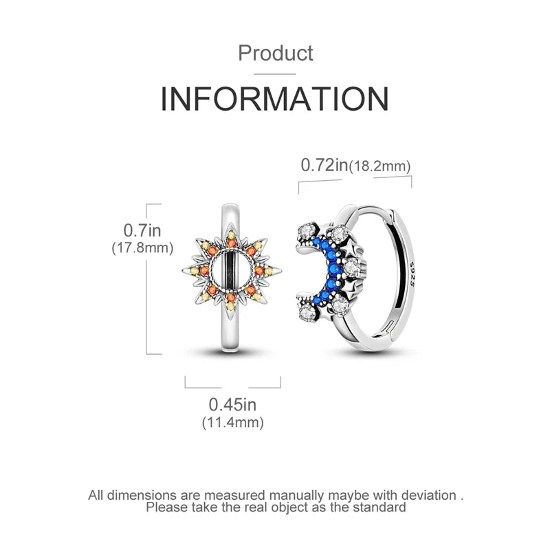 Creole Argento 925 Sterling Zirconi | Orecchini Eleganti Ipoallergenici Regalo