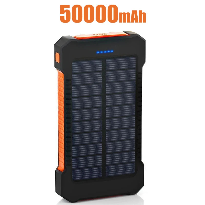 200000mAh Schnell Lade Solar PowerBank 2 USB Externes Phone Ladegerät Outdoor