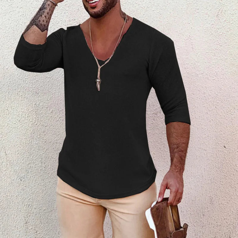 Herren Pullover Sweatshirt Leichter Pulli Sweater Langarm Shirt Strickpullover