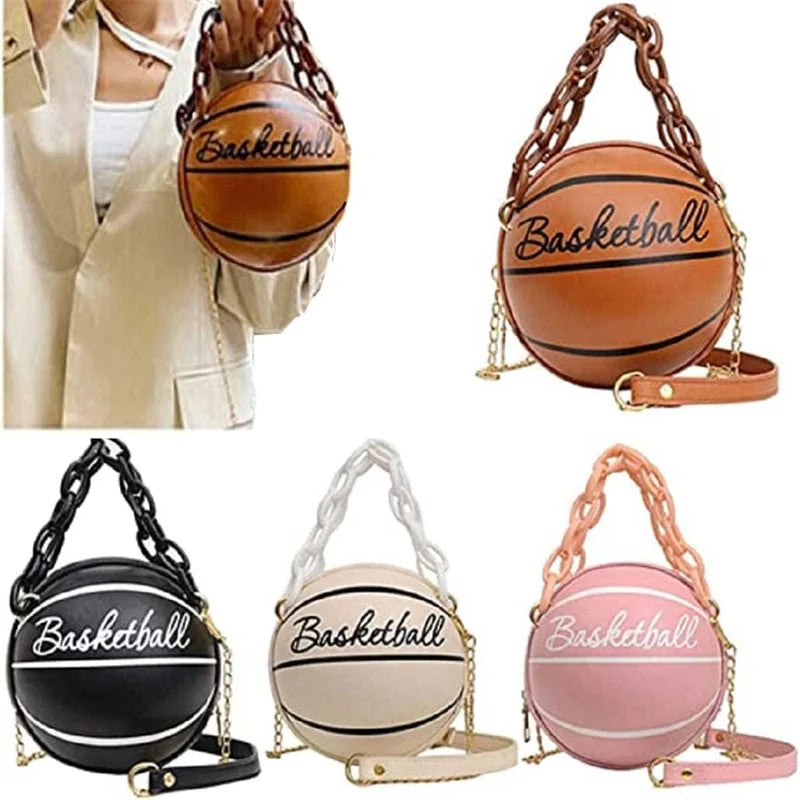BagStreet kleine Damen Handtasche Schultertasche Umhängetasche Basketball Tasche