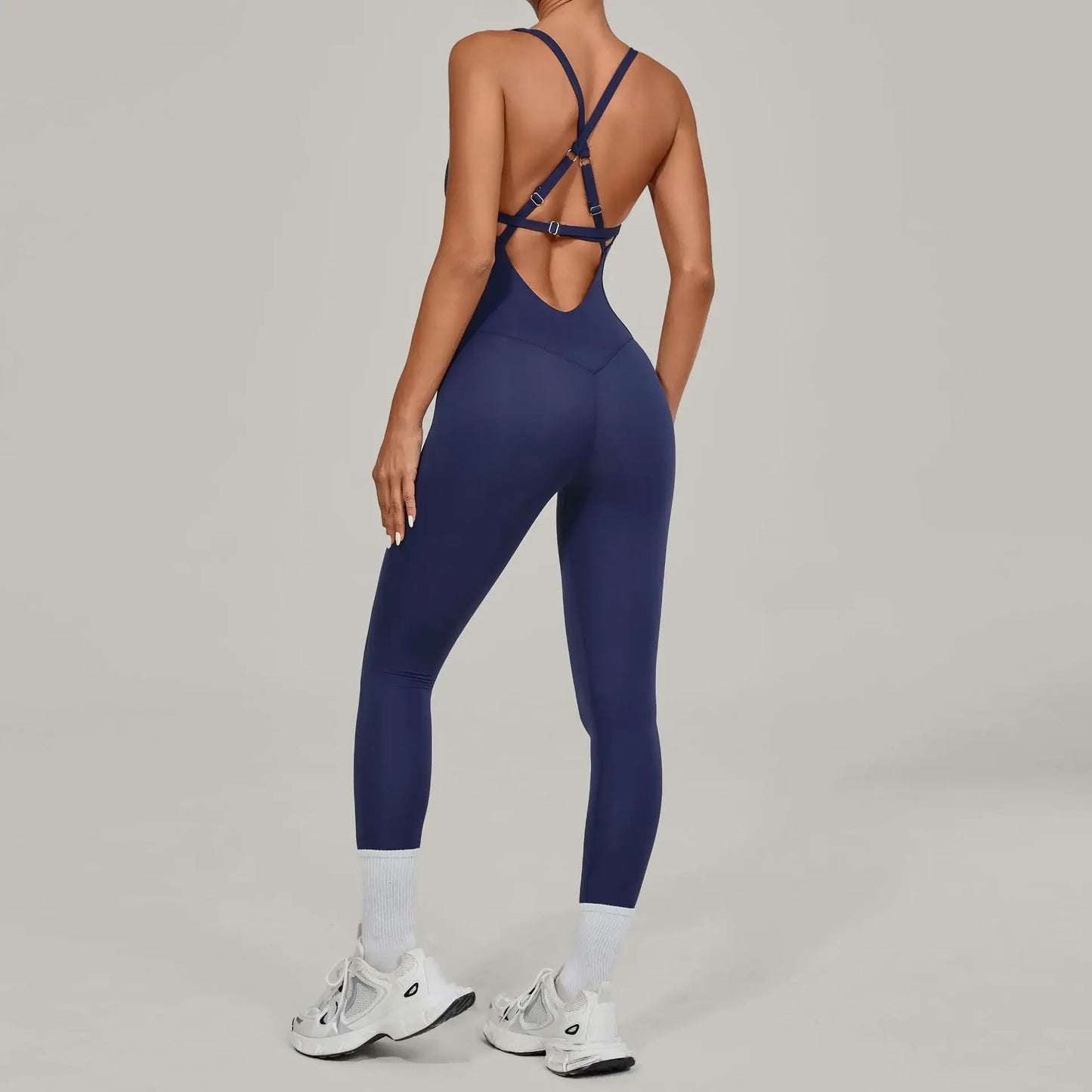 Tuta intera Sportiva Donna Rompers Pantaloni Yoga Palestra Sexy Jumpsuit Tutina
