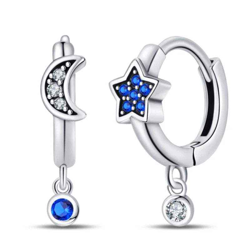 Creole Argento 925 Sterling Zirconi | Orecchini Eleganti Ipoallergenici Regalo