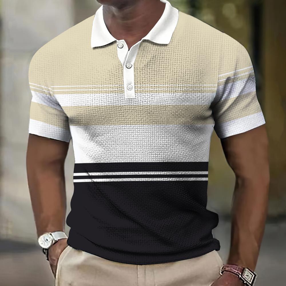 Herren Poloshirt POLO Shirt Zip Kontrast Kragen Kurzarm Slim Fit Hemd Polohemd Neu