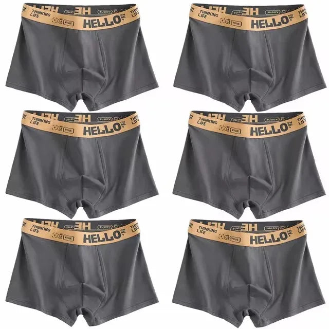 6er Pack Herren Boxershorts Unterhosen Basic Unterwäsche Boxer Shorts