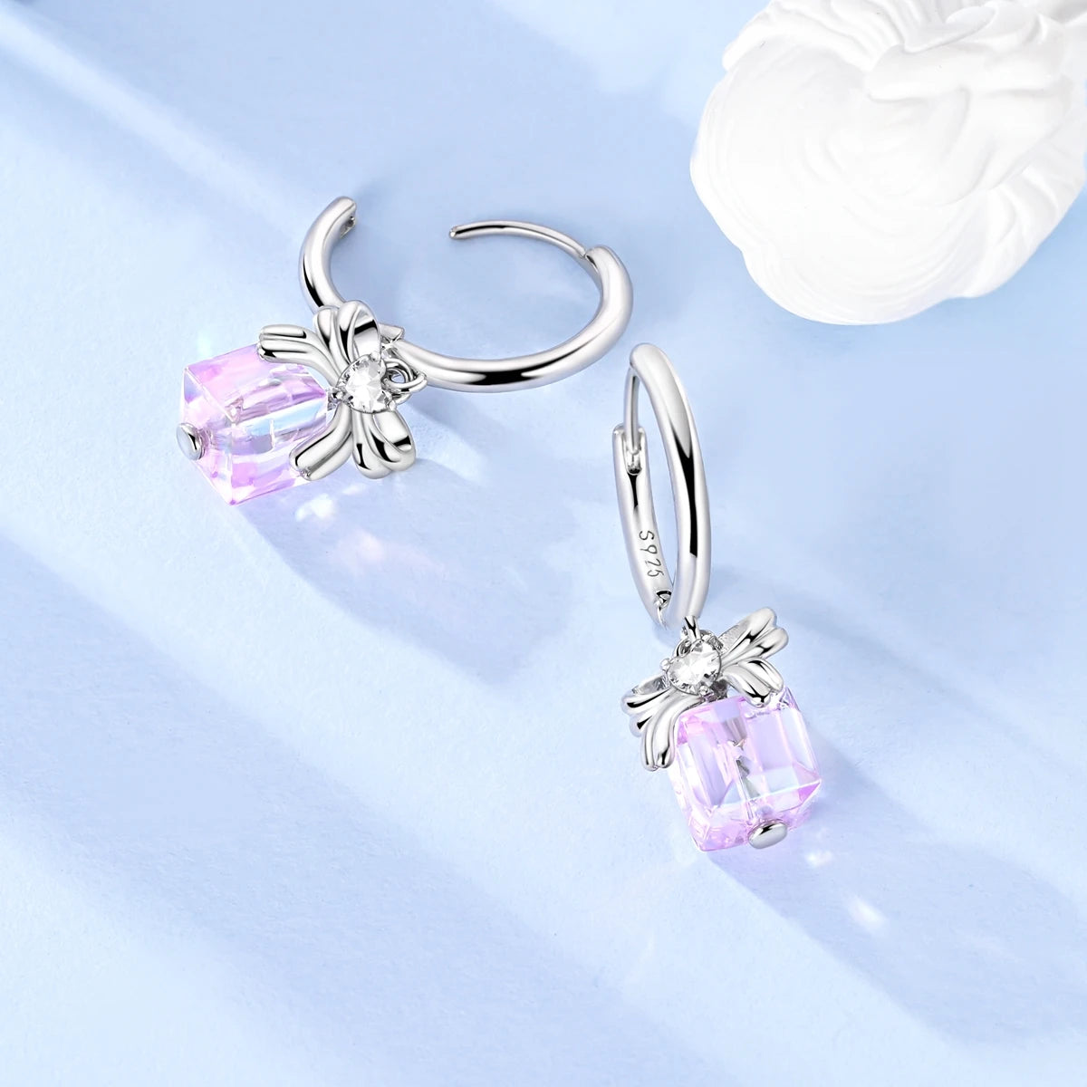Orecchini a Cerchio in Argento 925 Sterling con Zirconi | Creole Brillanti