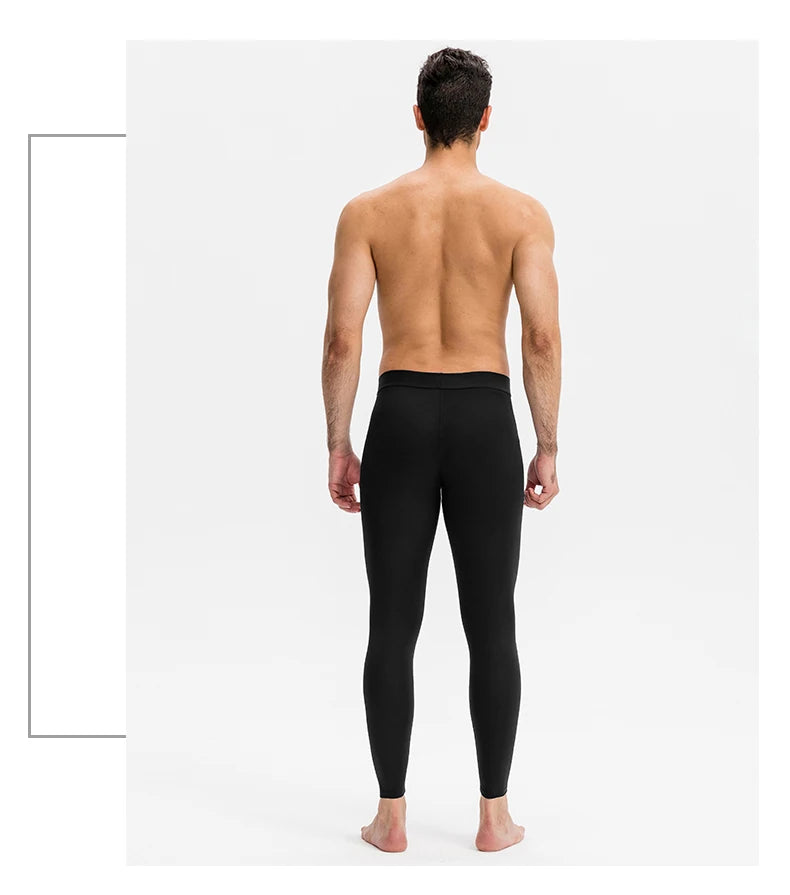 Pantaloni a Compressione da Uomo Leggings Calcio Corsa Palestra Leggins Calza