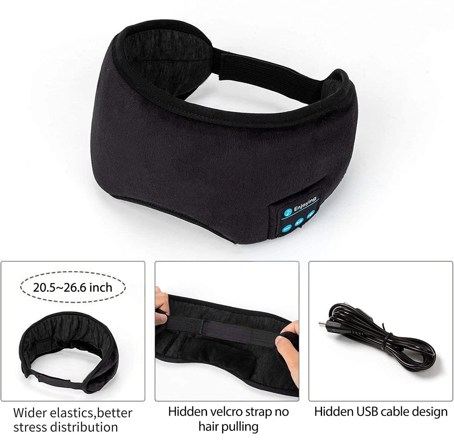 Schlafmaske Maske Augenbinde Augenmaske Nachtmaske 3D Schlafbrille mit Musik