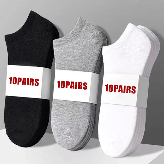 10 Paar Sneakers Socken Herren Damen Sport Freizeit Kurzsocken Füßlinge Gr 38–46