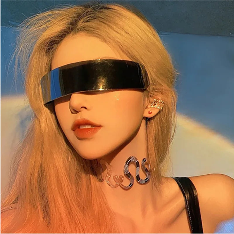 Designer Verspiegelte Sonnenbrille Damen Brille Große Gläser Pilotenbrille UV400
