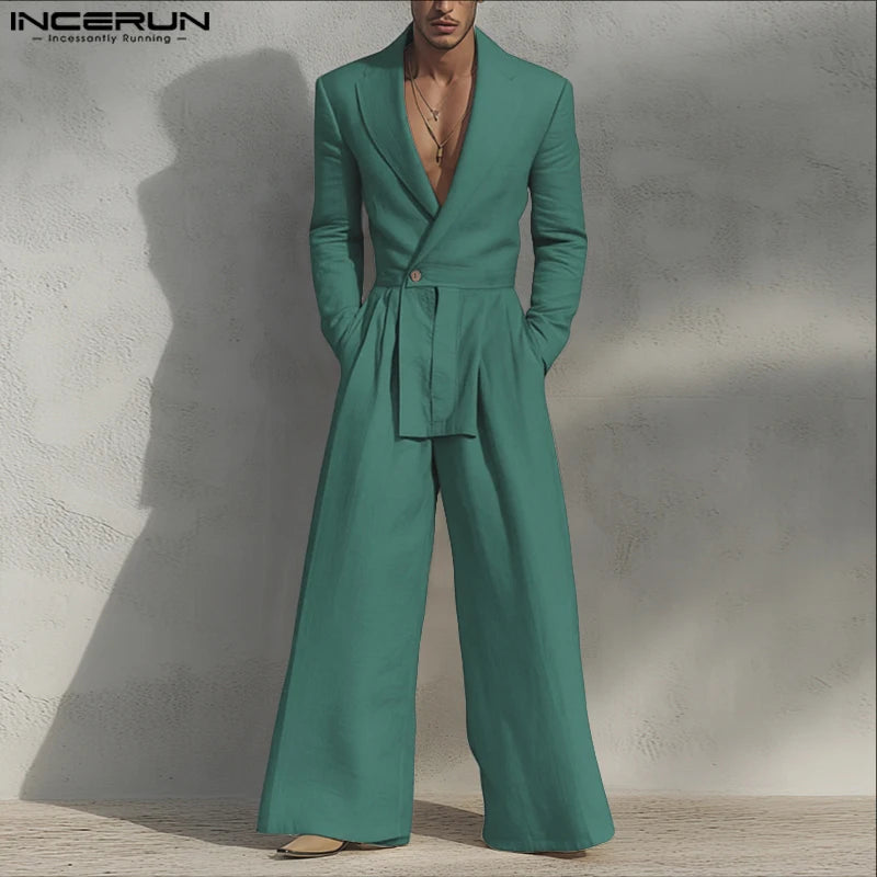 2 Tlg Set Männer Hose Blazer Haremshosen Pumphosen Pluderhosen Hosenrock Herren