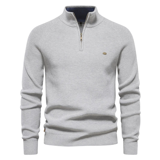 Herren Pullover Sweatshirt Troyer Pulli Sweater Stehkragen Zipper Langarmpulli