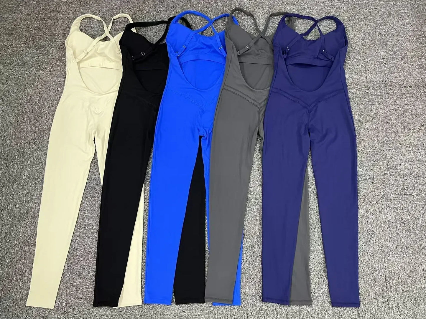 Tuta intera Sportiva Donna Rompers Pantaloni Yoga Palestra Sexy Jumpsuit Tutina