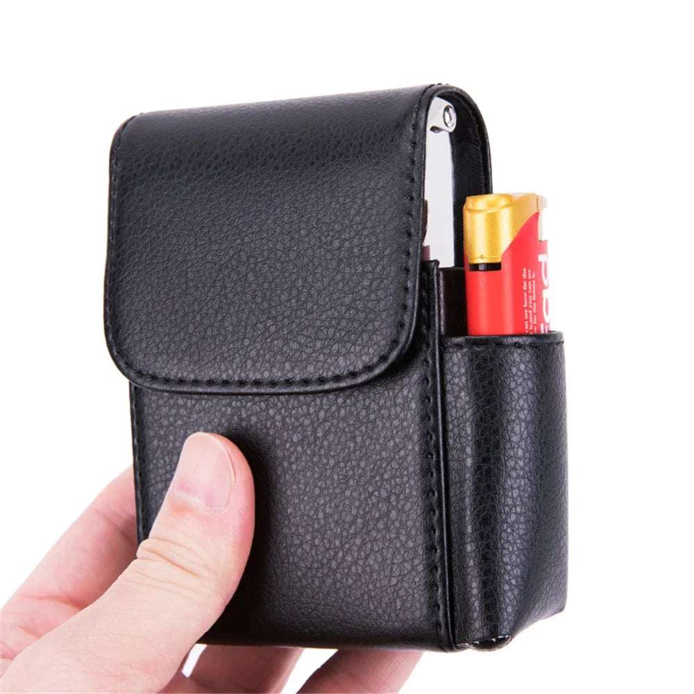 Zigarettenetui Etui 20 Zigaretten Dose Metall Box Mini Kunst Leder Gadgets