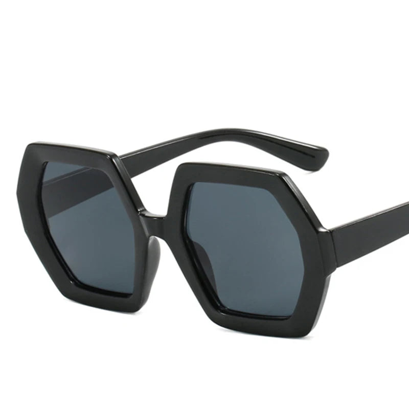 Damen Sonnenbrille Designer Luxus Brille Runde Übergröße Gläser Vintage UV400