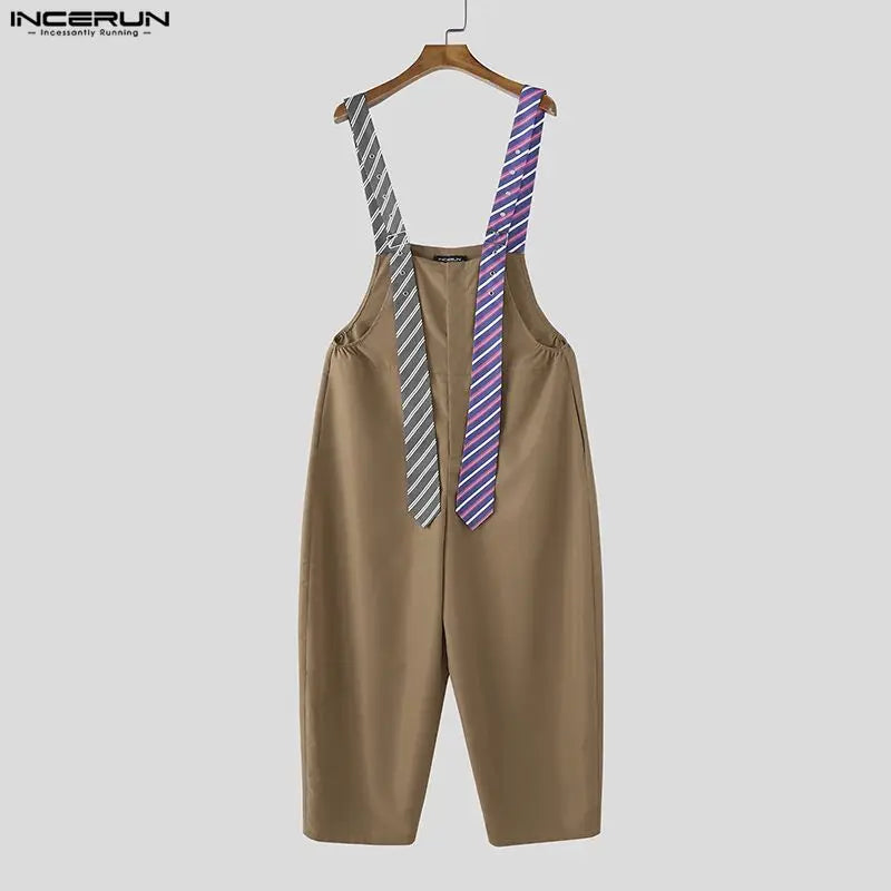 Männer Latzhose Hose Harems Pumphosen Pluderhosen Jogger Overalls Streetwear