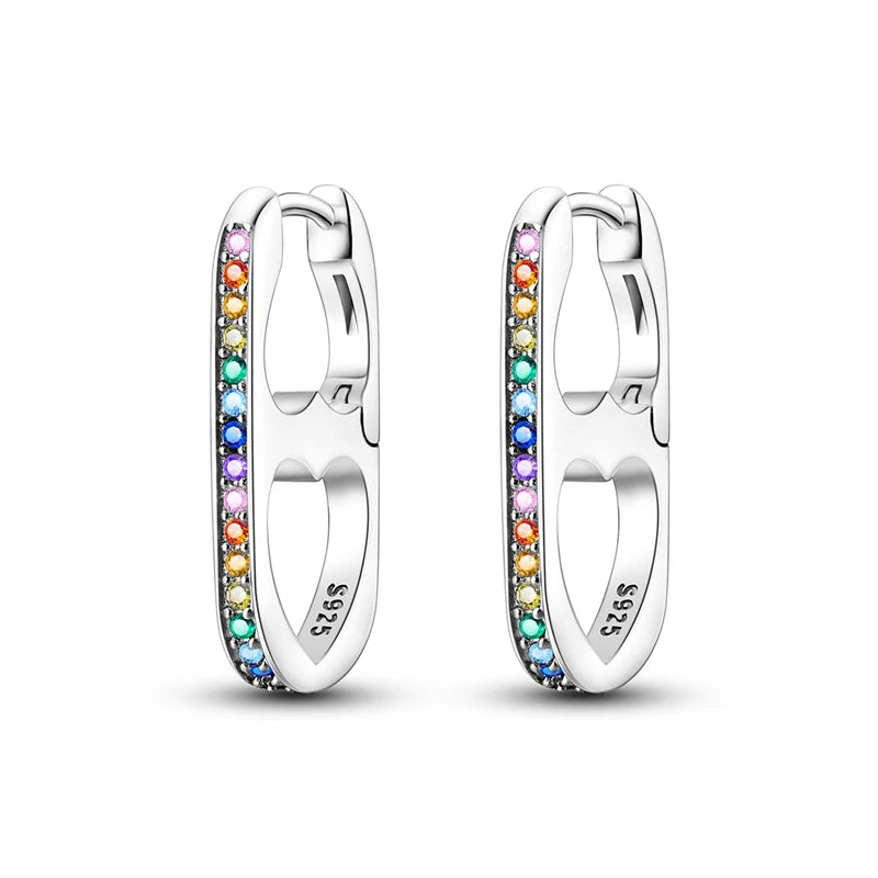 Creolen 925 Silber Ohrringe Zirkonia | Hypoallergen | Luxus Ohrstecker Geschenk