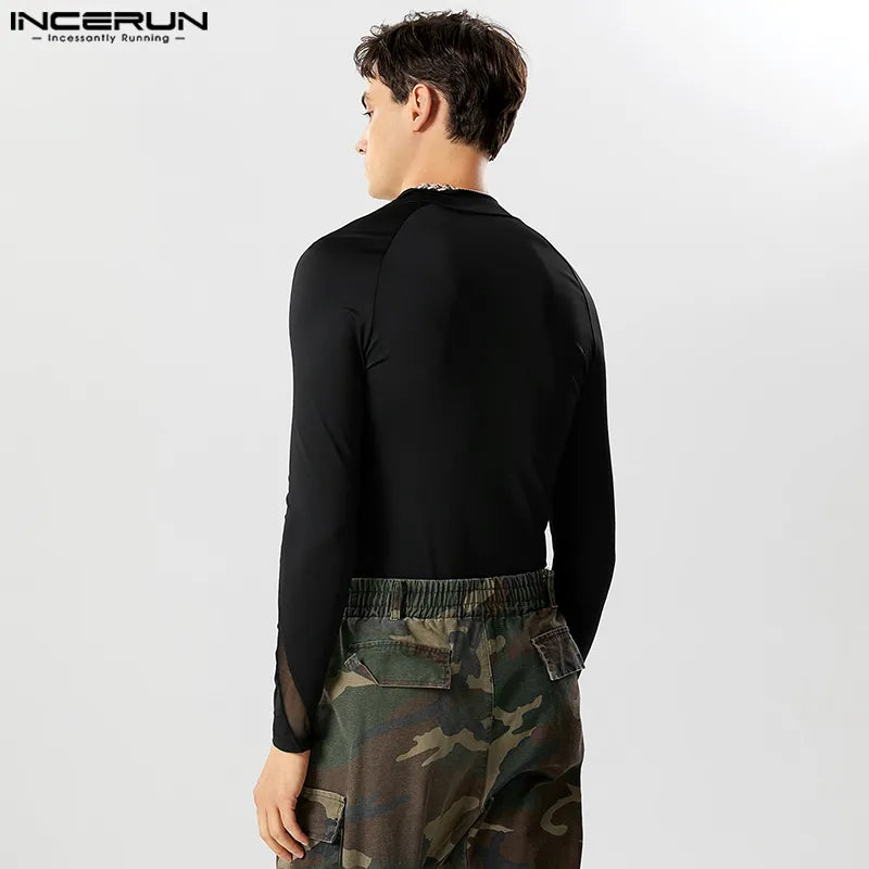 Fetisch Fashion Männer Sexy Bodysuits Herren Body Shirts Hemd Transparent Club