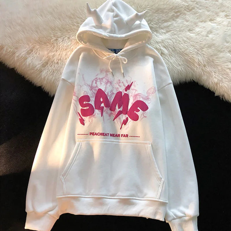 Kapuzenpullover Sweatshirt Hoodie Pulli Damen Kapuzenpulli Streetwear Pullover