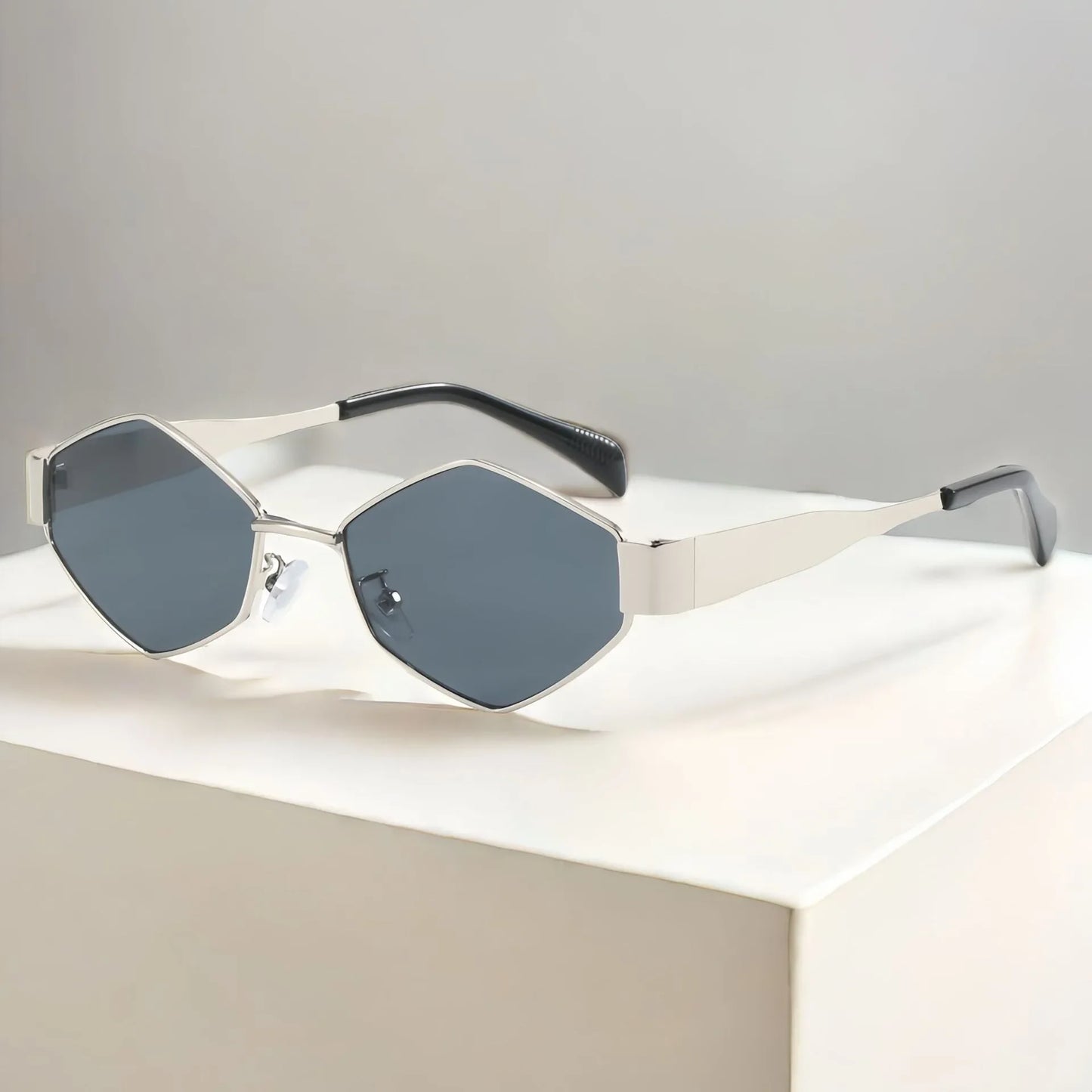 Damen Sonnenbrille Designer Luxus Brille Hexagon Gläser Vintage Piloten-Brille