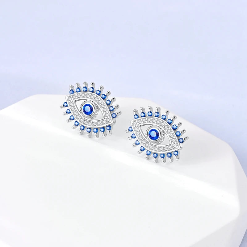 Creolen 925 Silber Ohrringe Zirkonia | Hypoallergen | Luxus Ohrstecker Geschenk