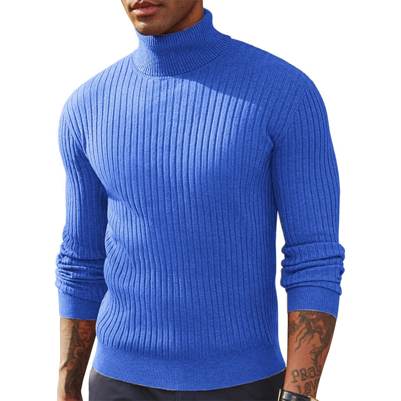 Herren Rollkragen Pullover Sweatshirt Leichter Pulli Sweater Shirt Langarmshirt