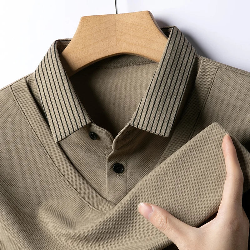 Herren Poloshirt POLO Shirt T-Shirt Langarm Zipper Hemd Fashion Polohemd Top NEU