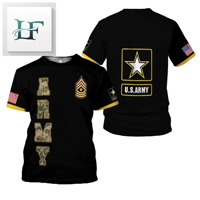 Maglietta mimetica da uomo dell'esercito americano T-Shirt Manica Corta Camicia