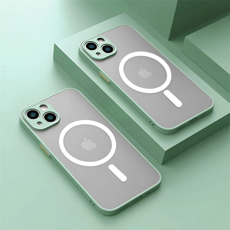 Custodia Cover Magsafe cellulare per iPhone 13 14 15 16 pro max Silicone Bumper