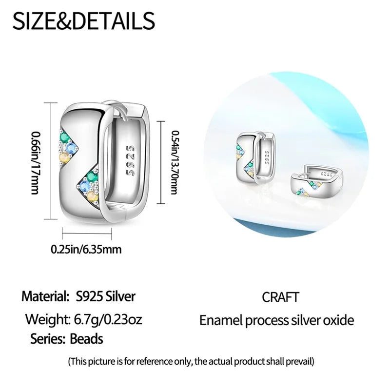 Creole Argento 925 Sterling Zirconi | Orecchini Eleganti Ipoallergenici Regalo