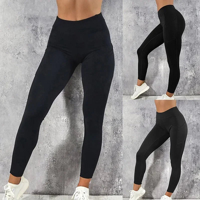 Yoga Leggings Push Up Hohe Taille Sexy Damen Sport Fitness Gym Stretch Hose