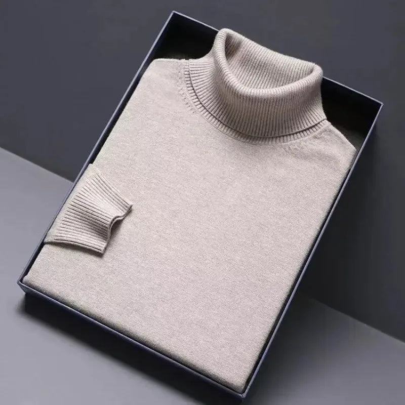 Herren Rollkragen Pullover Sweatshirt Leichter Pulli Sweater Shirt Langarmshirt