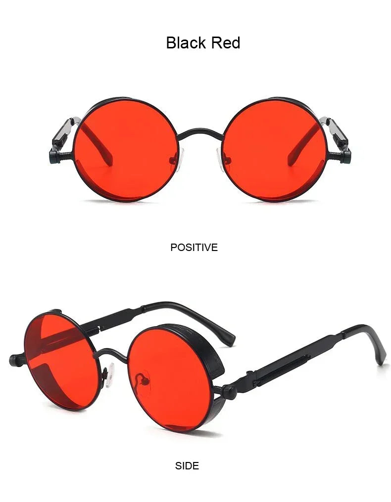 Damen Sonnenbrille Luxus Modische runde Herren Brille Vintage UV400
