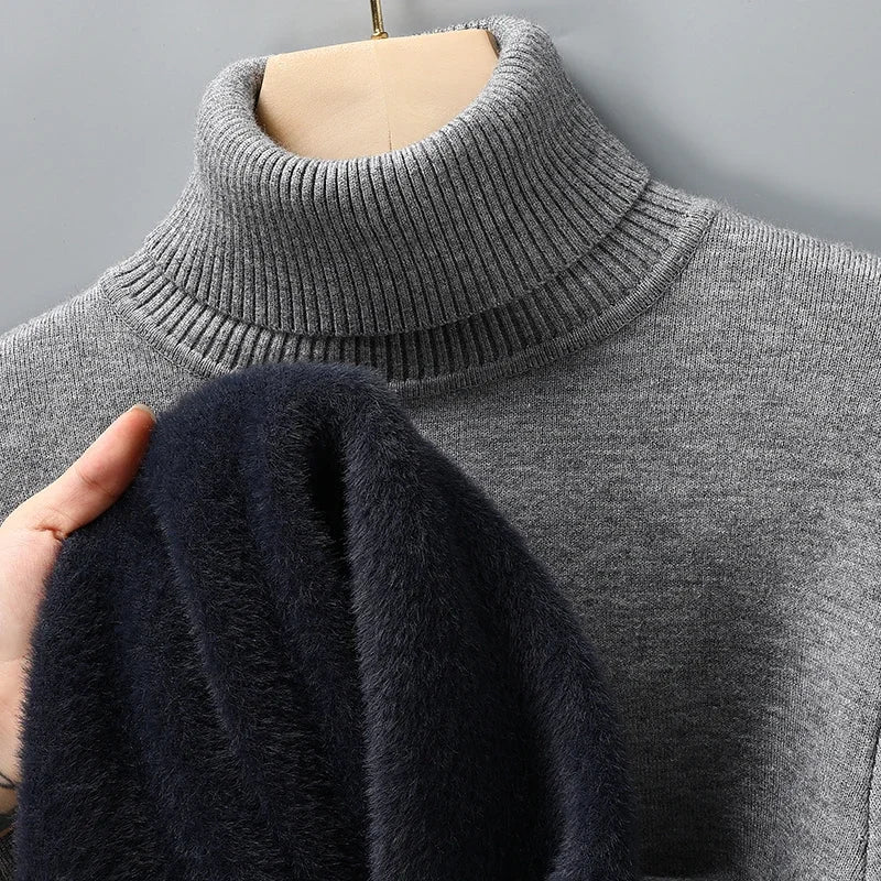 Herren Rollkragen Pullover Sweatshirt Leichter Pulli Sweater Shirt Langarmshirt