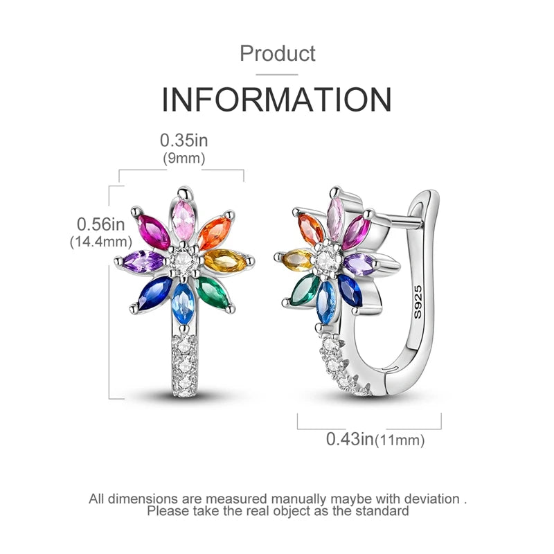 Orecchini a Cerchio in Argento 925 Sterling con Zirconi | Creole Brillantini