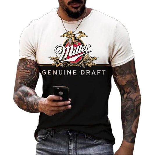 Herren Fashion Vintage 3D T-Shirt Rundhals Unisex Sommer Streetwear