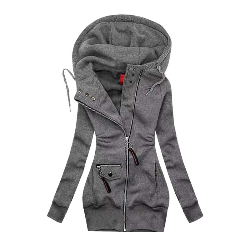 Kapuzenpullover Sweatshirt Pulloverkleid Hoodie Pulli Tunika Damen Sportkleid
Zipper